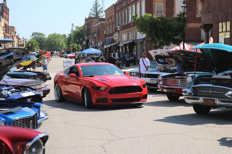 A car takes to Clark Street during Forest City Motor Night..JPG