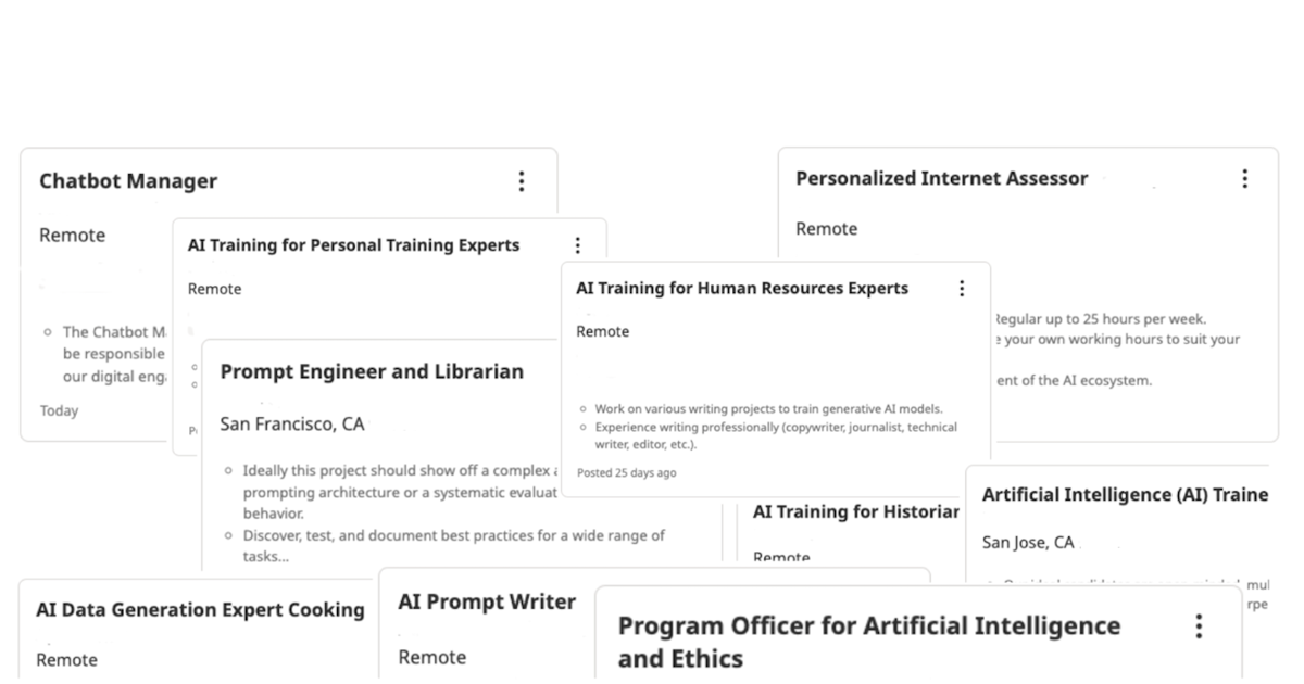 Wanted: An AI Job That (Mostly) Doesn’t Exist Yet