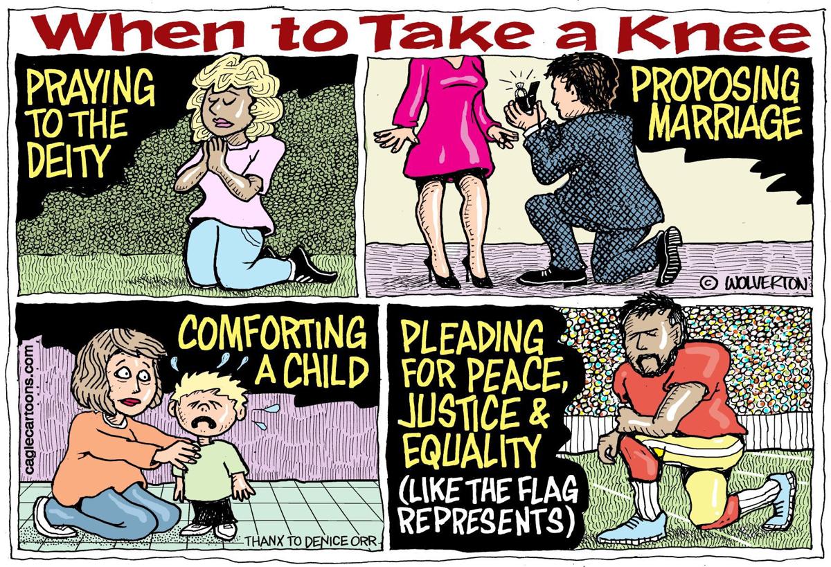 When To Take A Knee By Wolverton Cagle Cartoons Globegazette Com