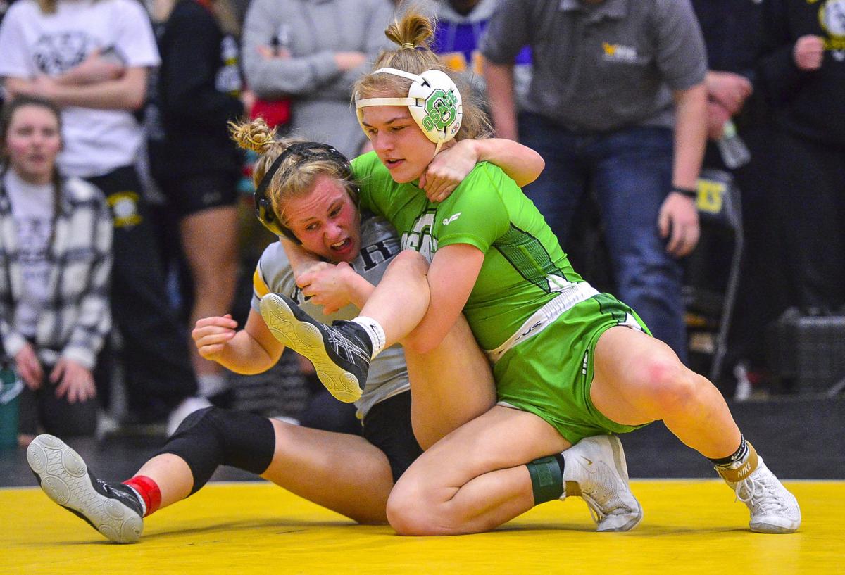 Osage's Grimm finishes second at girls state wrestling tournament