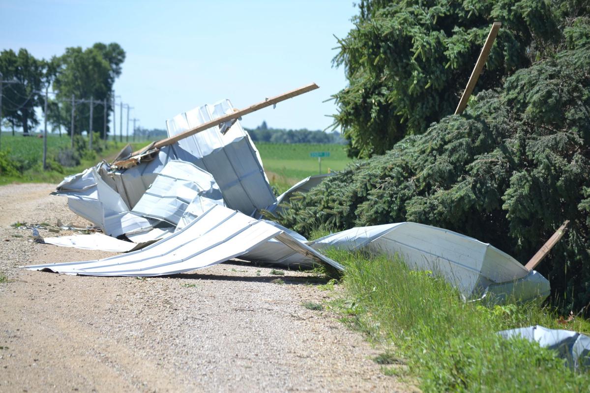 storm rips osage grain silo off its foundation mason city north