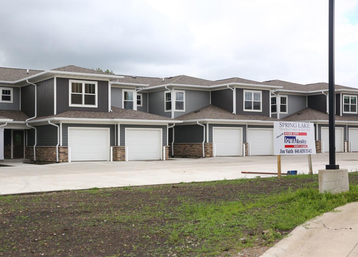 Spring Lake Townhomes & Suites in Mason City near completion