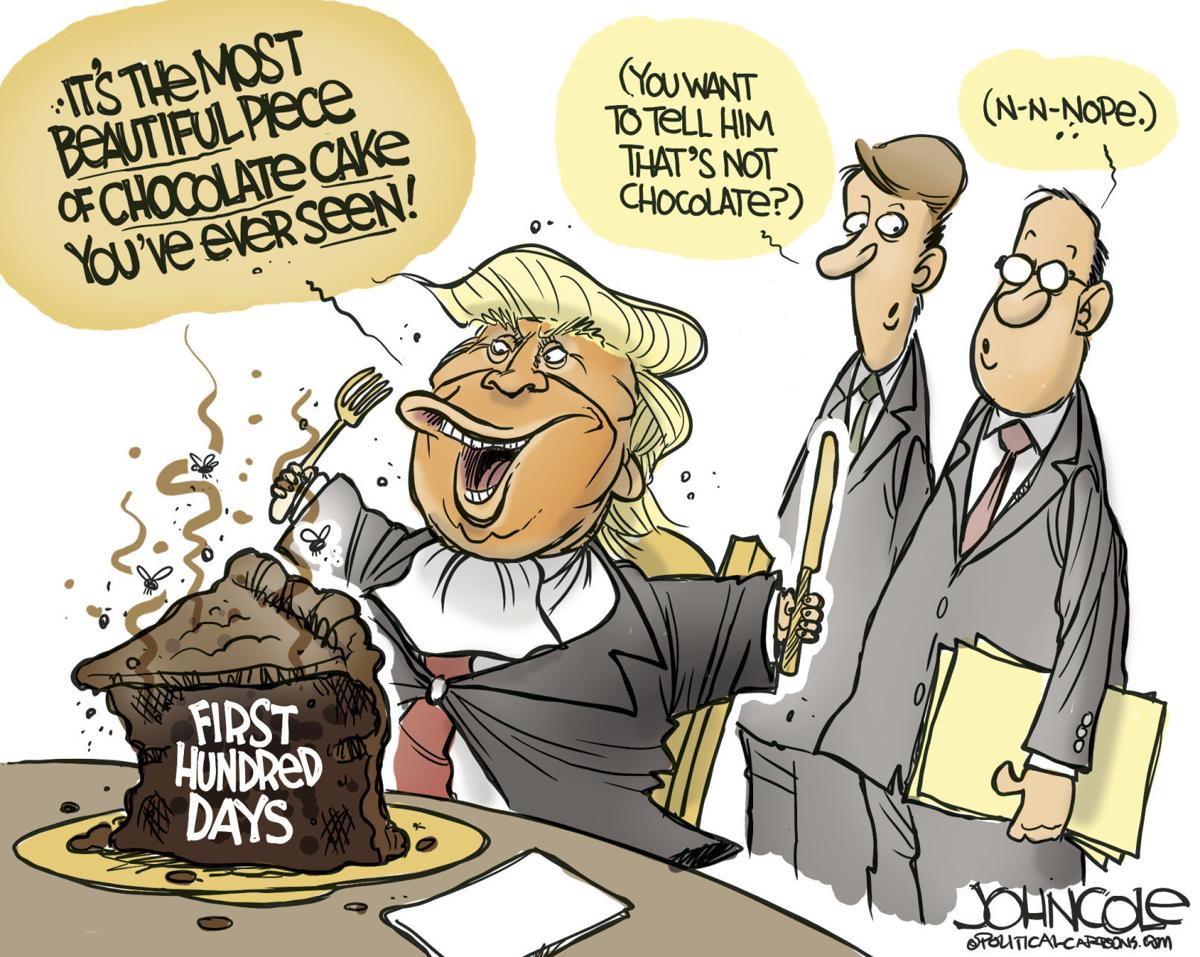 political cartoons 100 days