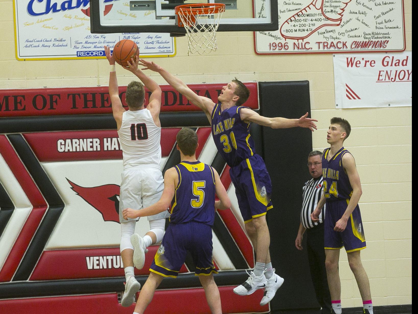 High School Boys Basketball Garner Hayfield Ventura Halts Lake
