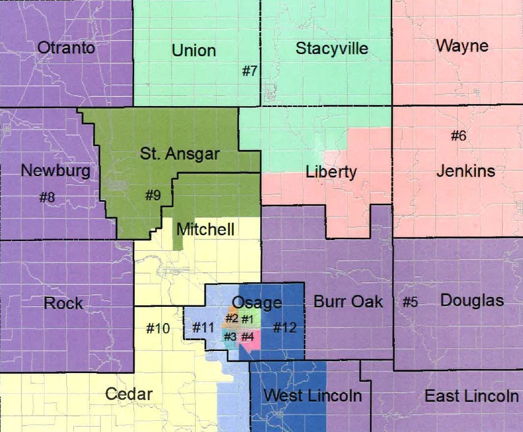 Proposed voter districts in Mitchell County