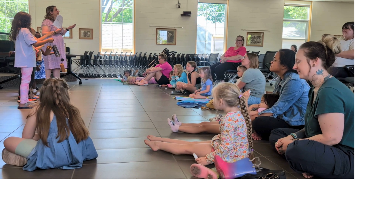 Children's sound bath at Mason CIty Public Library