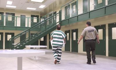 county jail cerro gordo population staff down but globegazette inmates mason escorts corrections inmate bistline officer kevin cell his enforcement
