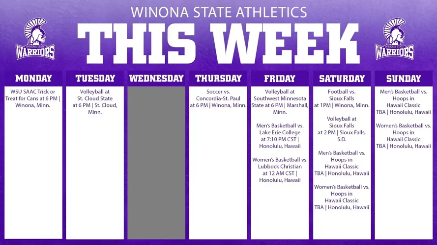 This Week in Warrior Athletics: Oct. 26–Nov. 1