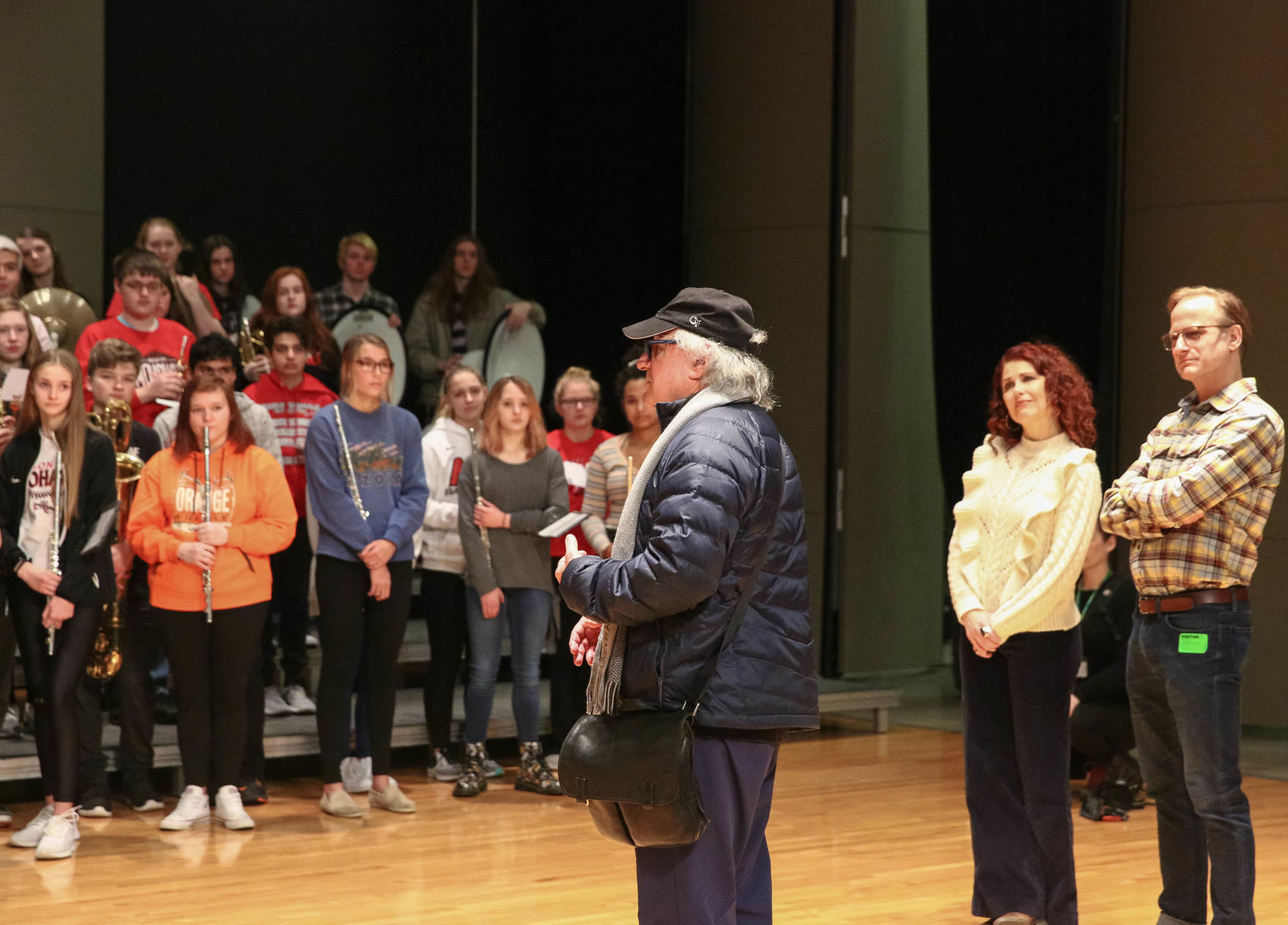 Chanhassen s The Music Man cast visits Mason City High School