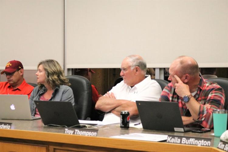 From left are Forest City school board members Eric Kingland, Beth Clouse, Gary Ludwig, and Troy Thompson..JPG