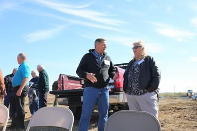 Winnebago County Supervisor Terry Durby is pictured with Nancy Helm at the Oct. 10 environmental education center groundbreaking ceremony..JPG