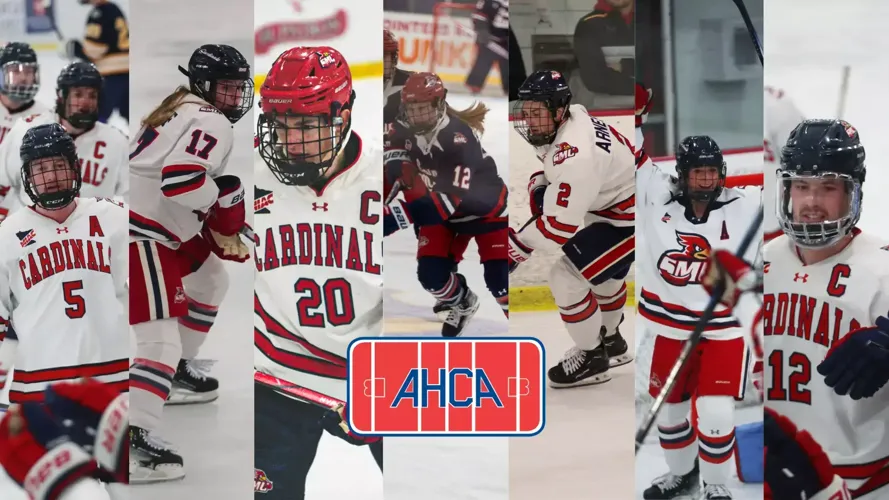 Seven Cardinal Hockey Players Named AHCA Krampade All-American Scholars