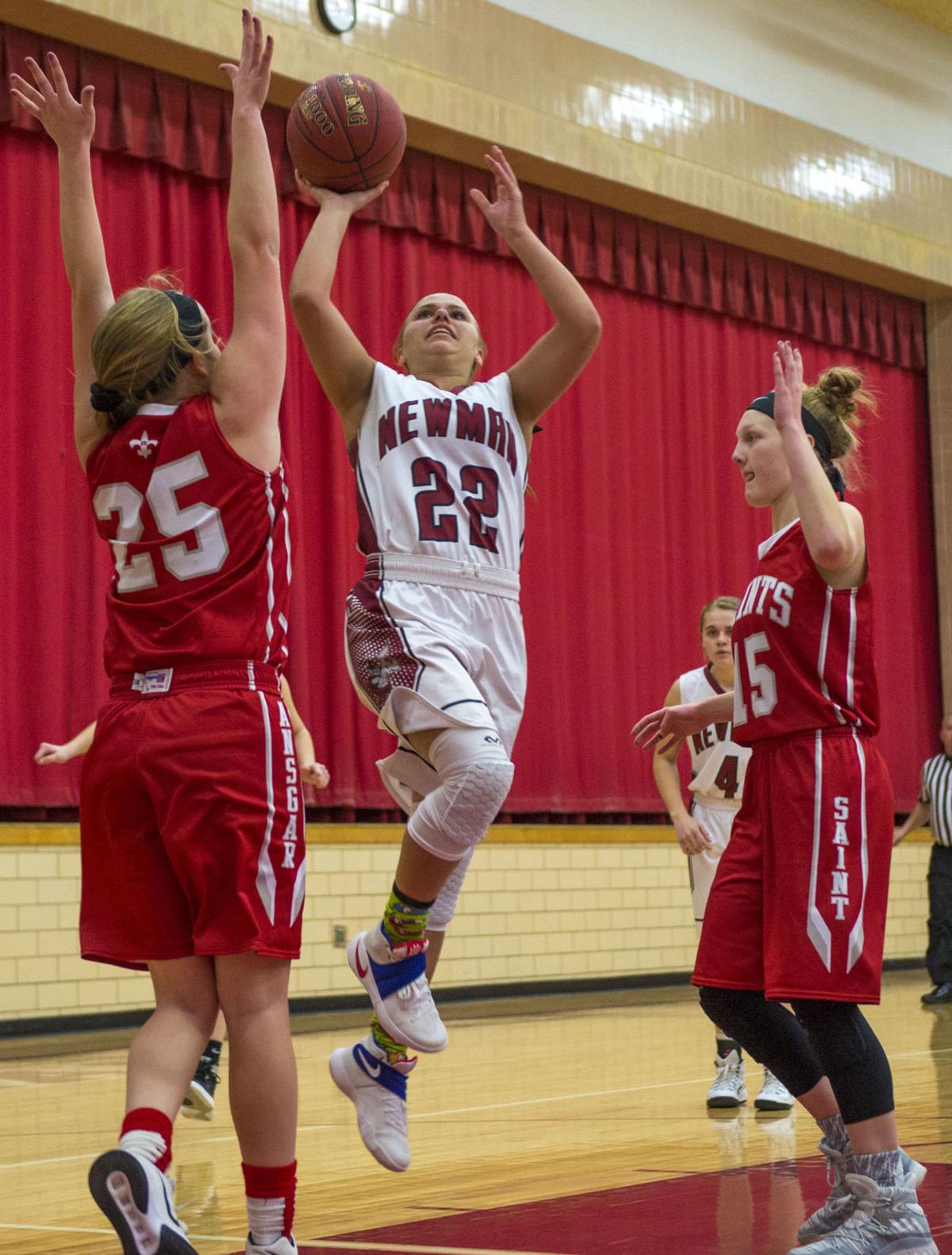 Photos: Newman vs. Saint Ansgar Girls Basketball | North Iowa High School Girls Basketball ...