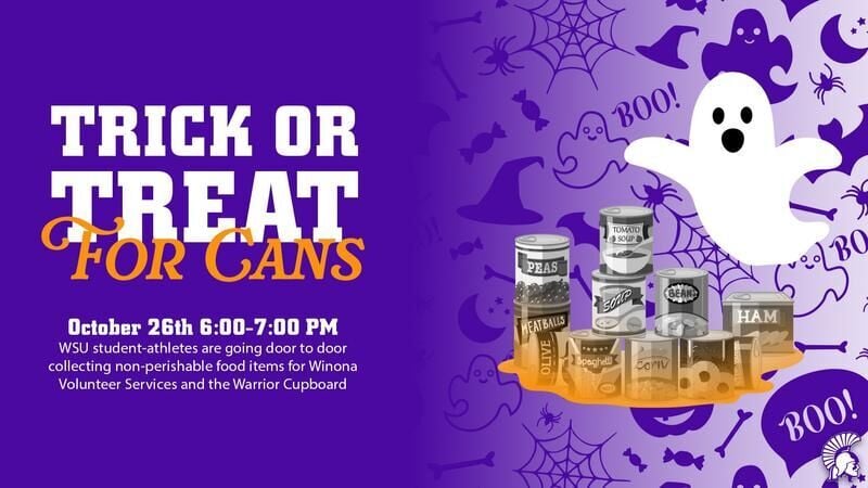 Winona State SAAC Set to Trick or Treat For Cans on October 26th