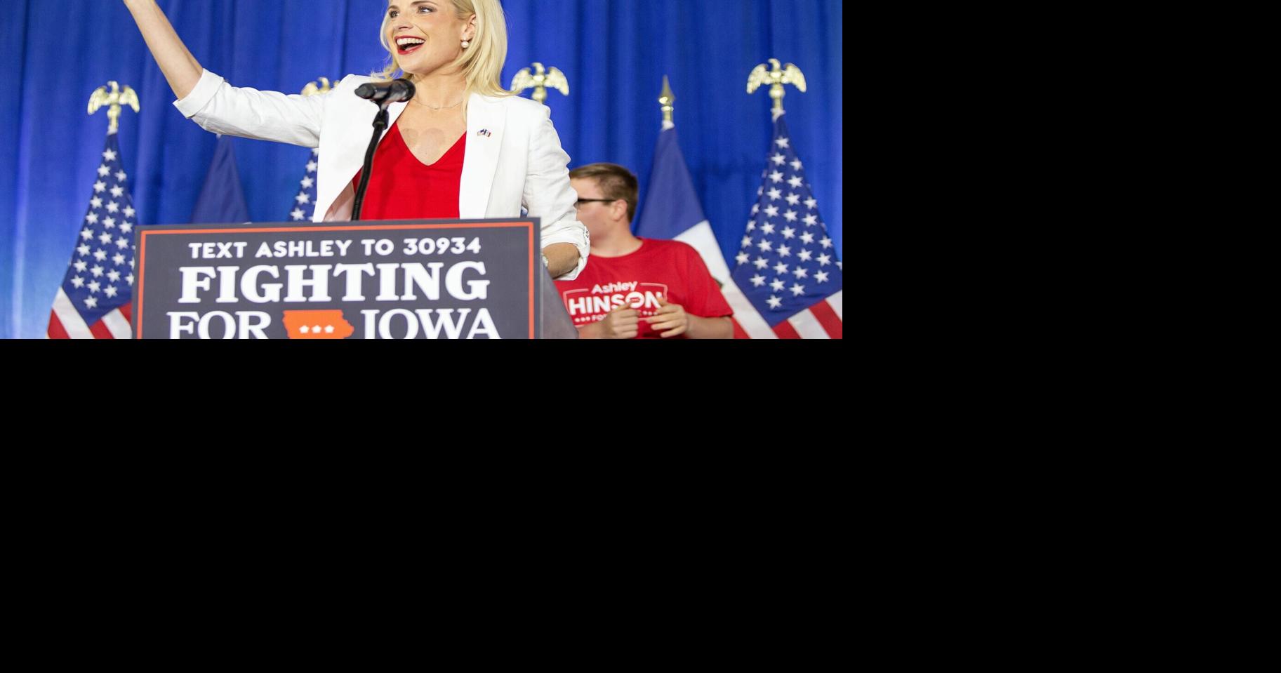 Ashley Hinson holds big cash advantage in Iowa's U.S. Senate campaign The Republican has $7.6 million in her accounts to $2.7 million for Democrat Josh Turek Erin Murphy Lee-Gazette Des Moines Bureau Jul 17, 2026 2 mins ago