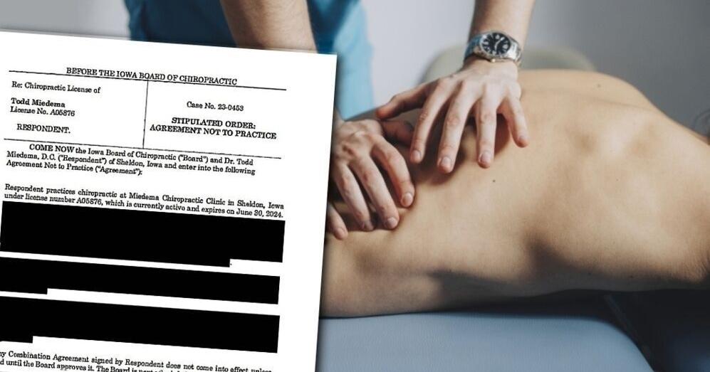 Board halts Iowa chiropractor's practice, keeps rationale secret - Vimarsana News