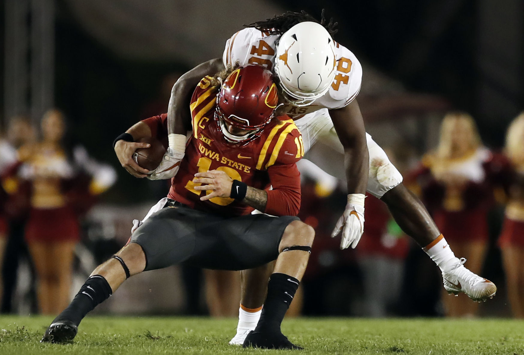 Tom Herman, Texas score first Big 12 victory by outlasting Iowa State Tom Herman, Texas score first Big 12 victory by outlasting Iowa State