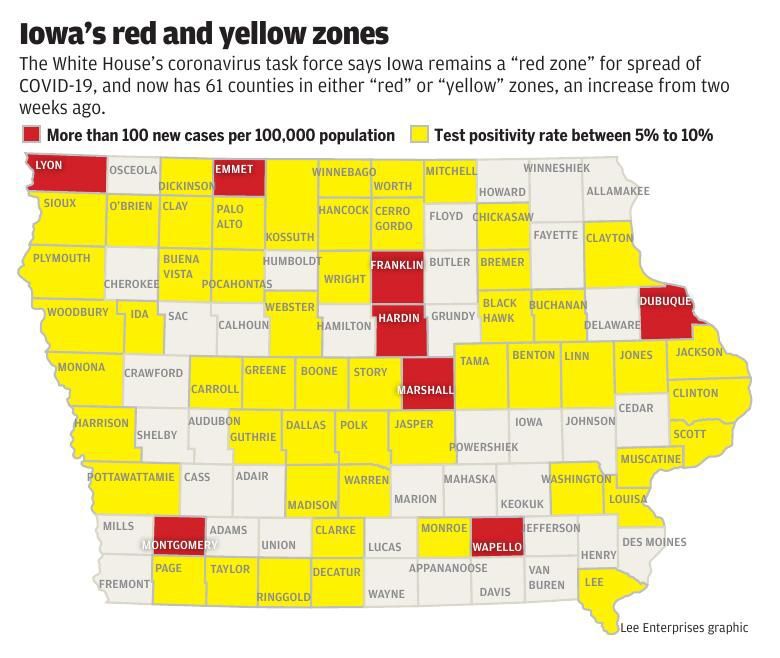 Iowa S Red And Yellow Zones Globegazette Com