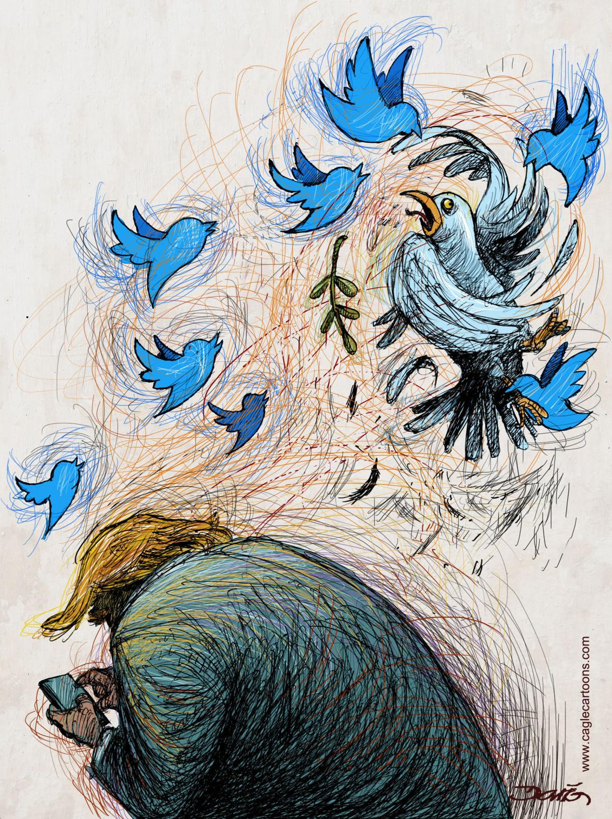 Political cartoons: Tweets, immigration, 25th Amendment ...