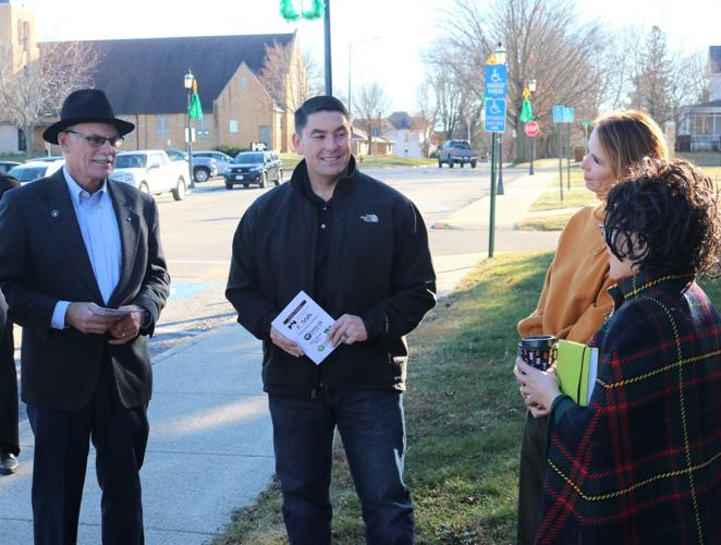 Dennis Guth and Henry Stone greeted Debi Durham (right)).JPG