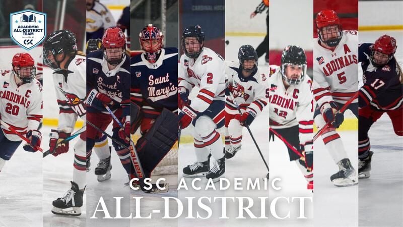 Nine Academic All-District At-Large Nods from Cardinal Hockey Programs