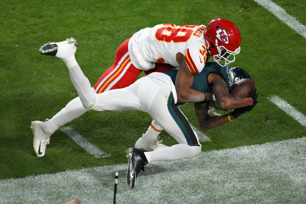 Kansas City Chiefs safety Nazeeh Johnson (13) covers a kick during an NFL  football game against the Tampa Bay Buccaneers, Sunday, Oct. 2, 2022 in  Tampa, Fla. The Chiefs defeat the Buccaneers