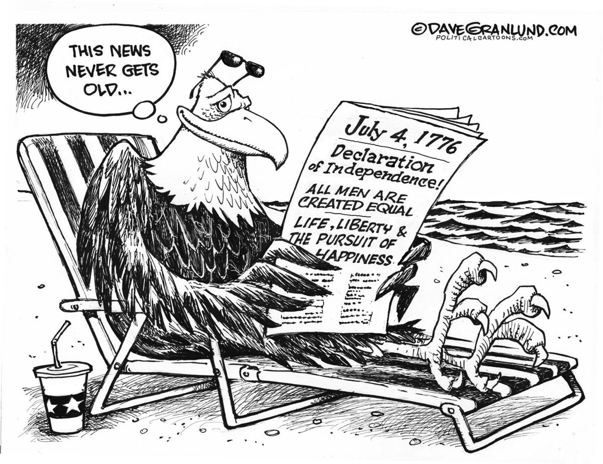 political cartoons fourth fireworks