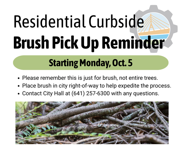City Brush Pick Up Reminder