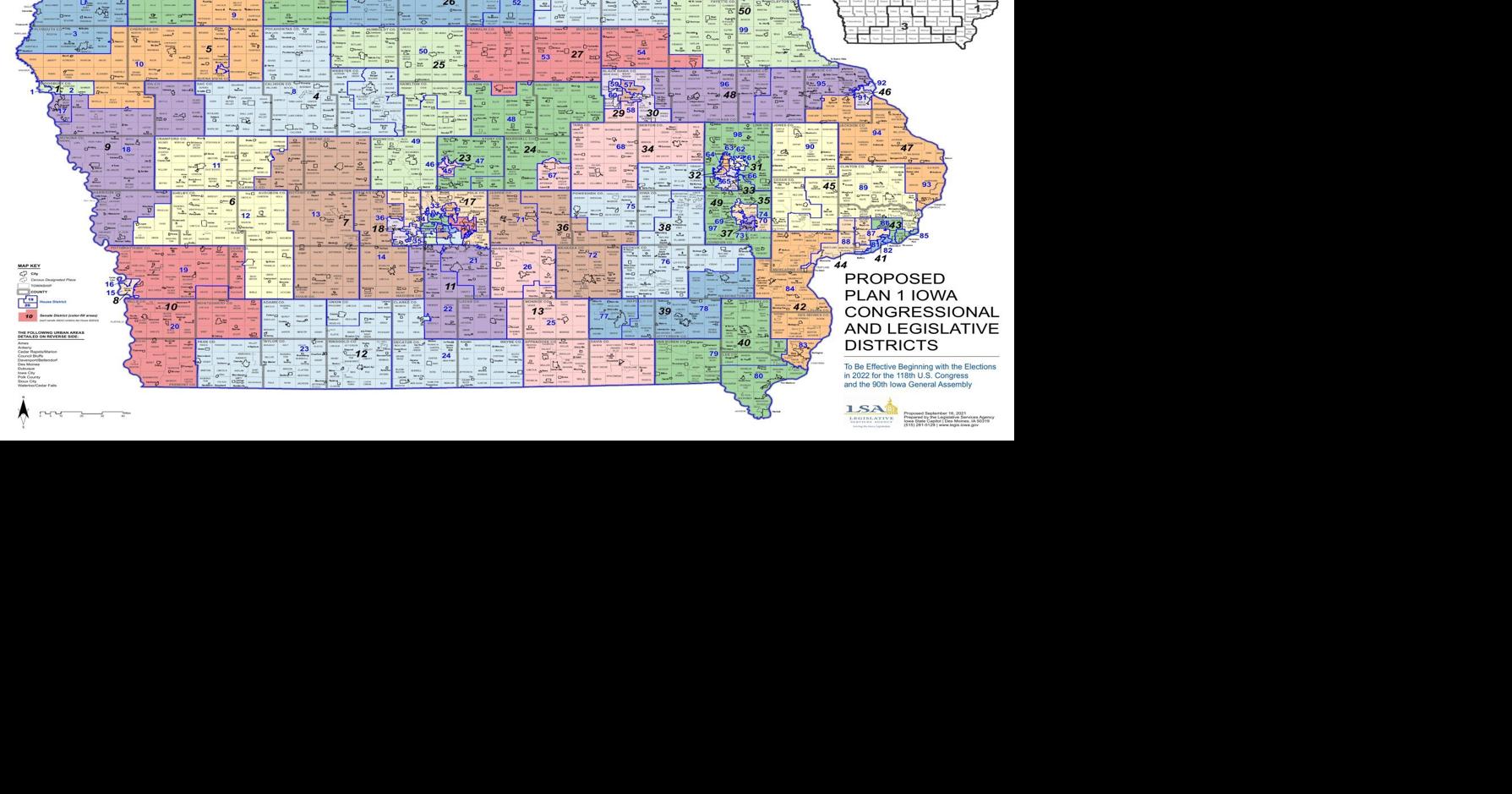Iowa redistricting map draws praise, reflects population shift