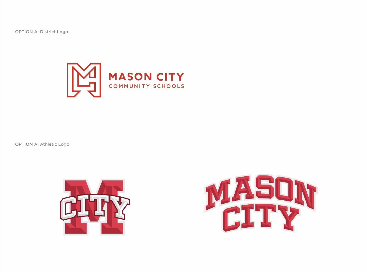 Mason City school board tables logo design