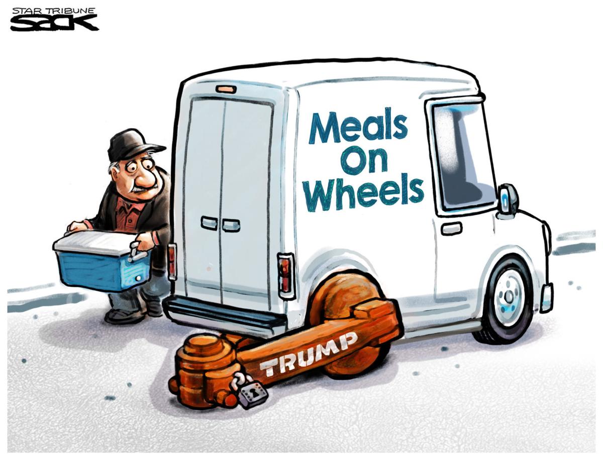 Political cartoons Meals on Wheels, mess, health care, Turkey Column