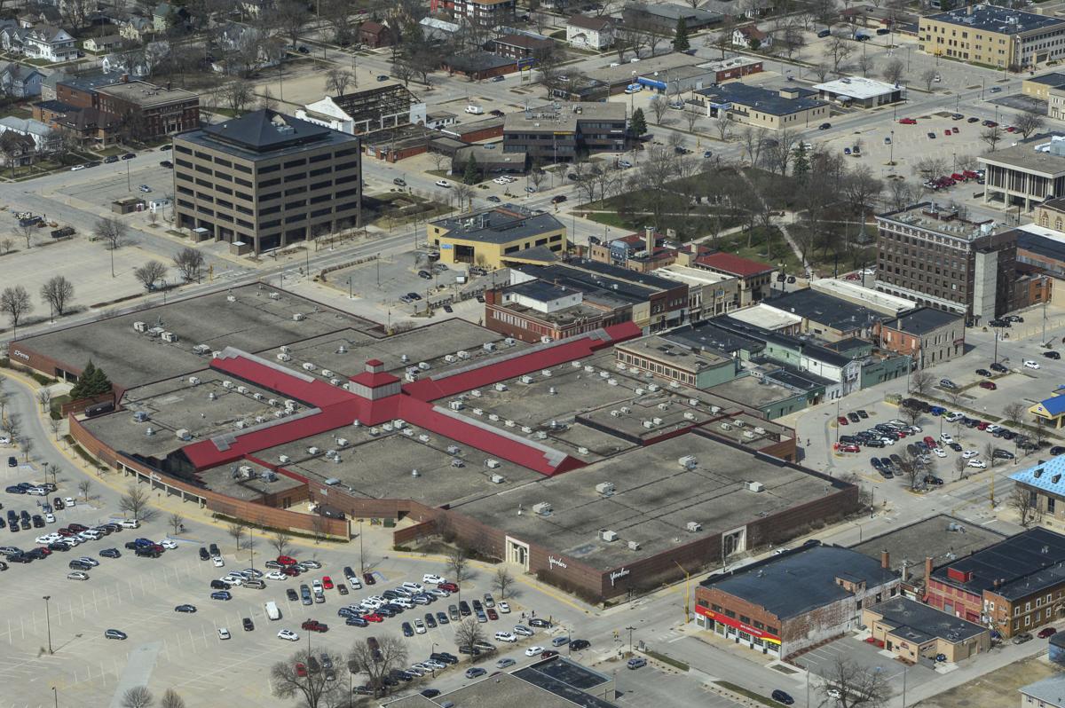 Aerials Mason City downtown