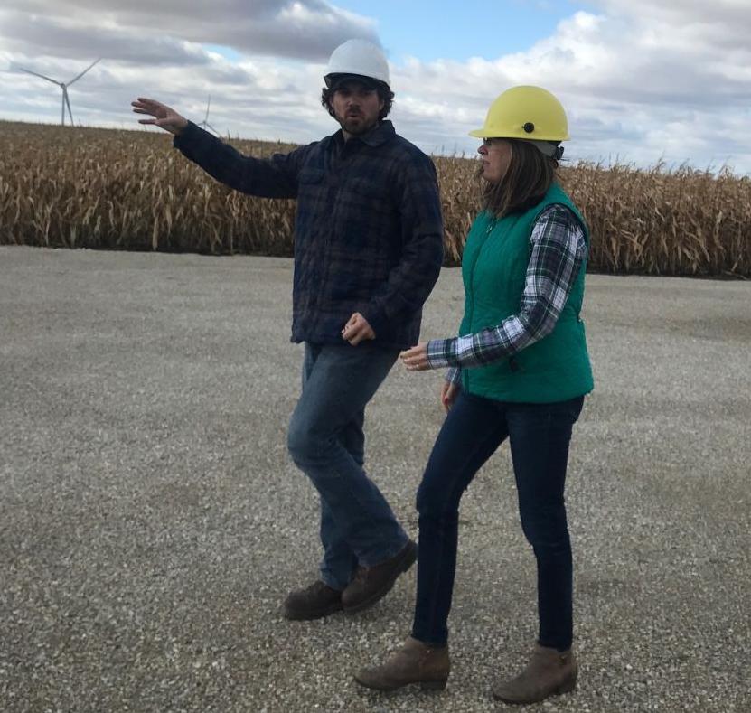 Greenfield tours Turtle Creek Windfarm