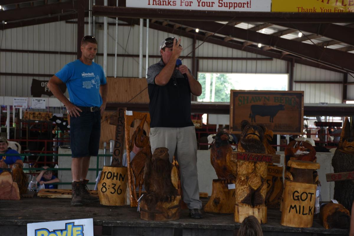 Woodcarving Auction at the Mitchell County Fair with 