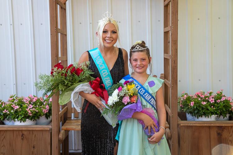 Hancock County District Fair Queen Sydney Tue and Princess Ivy Ostercamp are shown after the 2023 crownings..jpg
