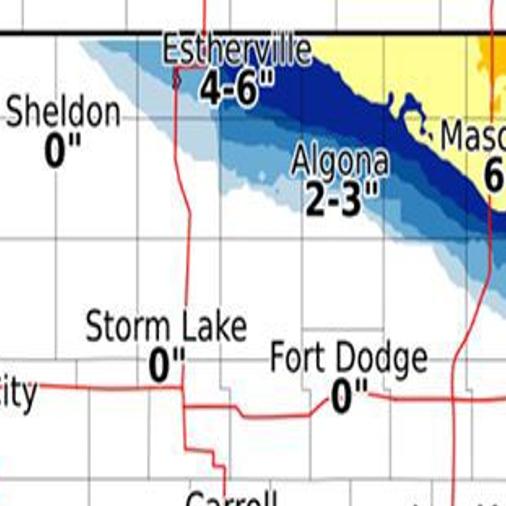 Winter Storm Watch Issued For North Iowa 1 5 Inches Possible