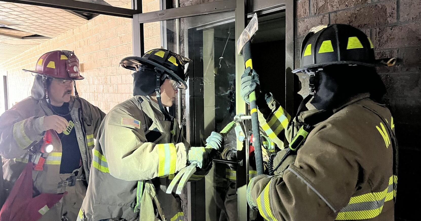 Fire crews training in college building set for demolition - Vimarsana News