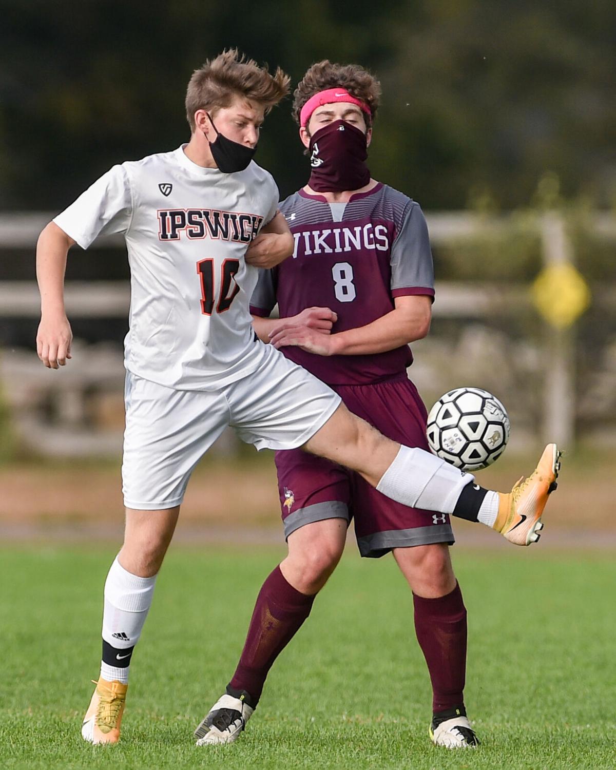 Ipswich at Rockport varsity boys soccer game