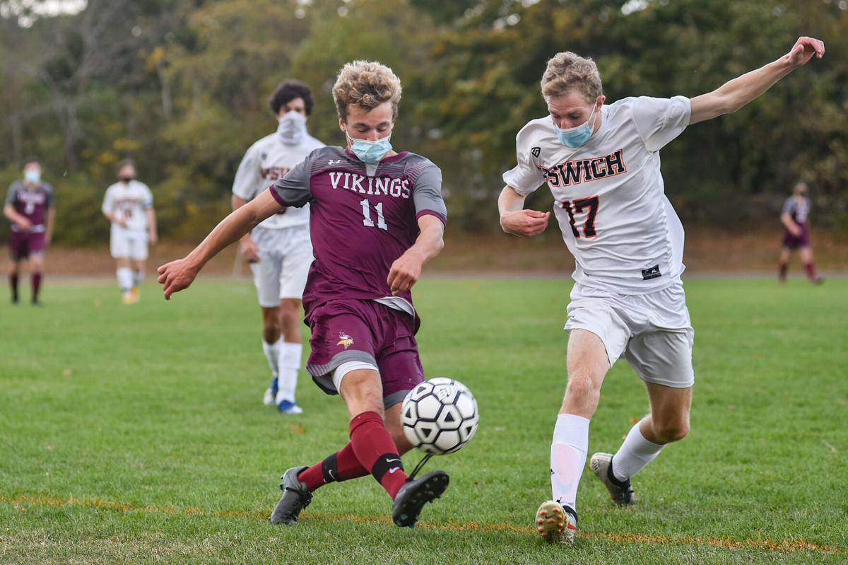 Ipswich at Rockport varsity boys soccer game