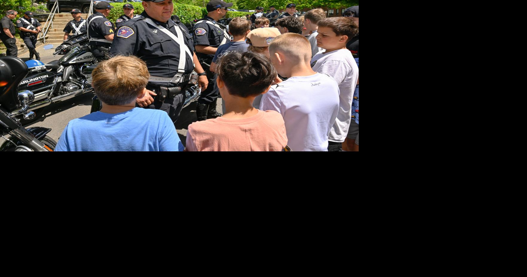 Motorcycle cops blessed, visit schools
