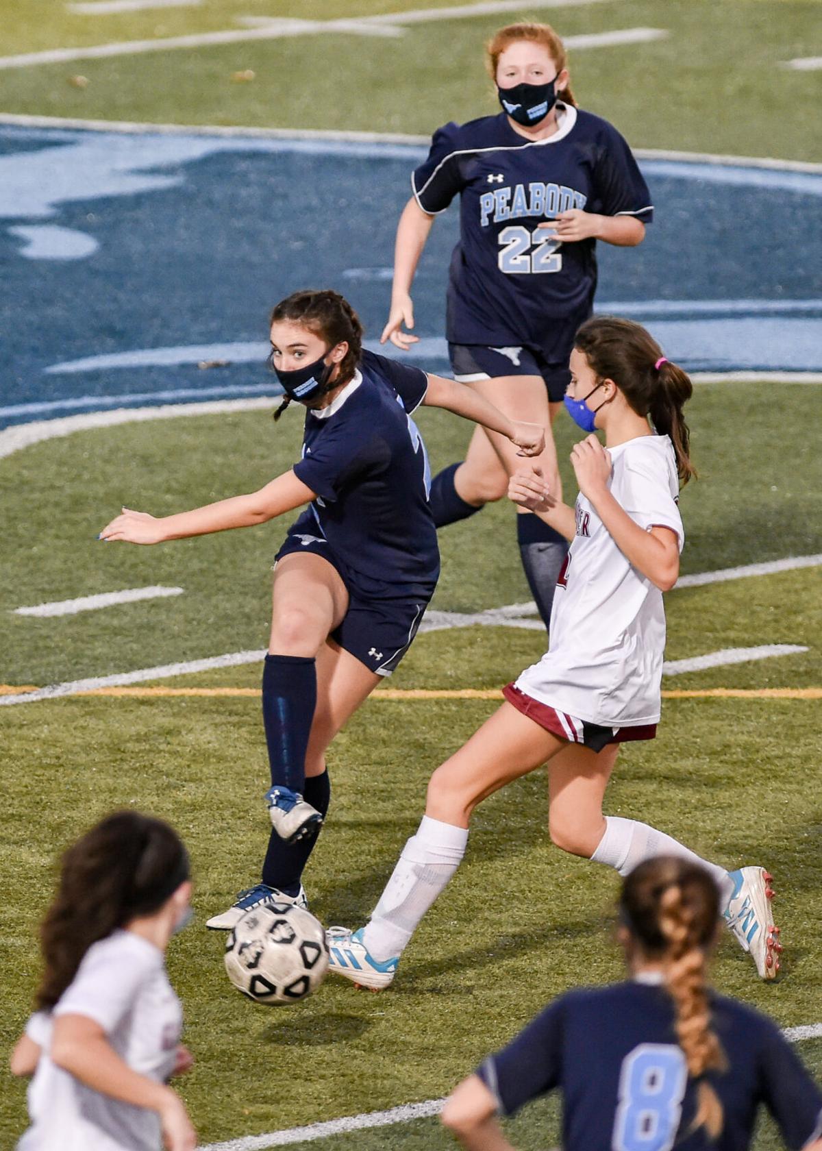 Gloucester at Peabody girls varsity soccer game