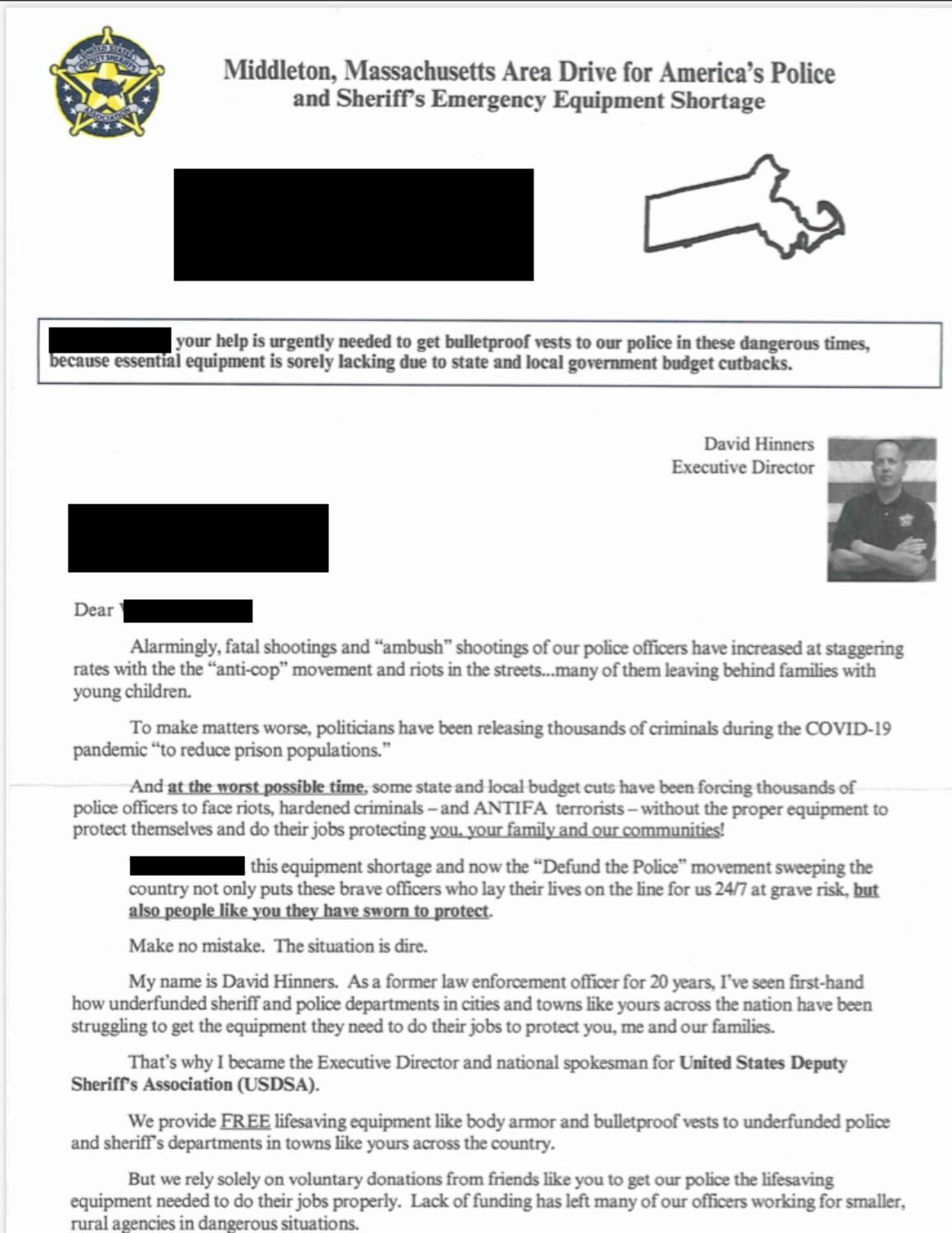 Sheriff issues warning about this fundraising letter | | gloucestertimes.com