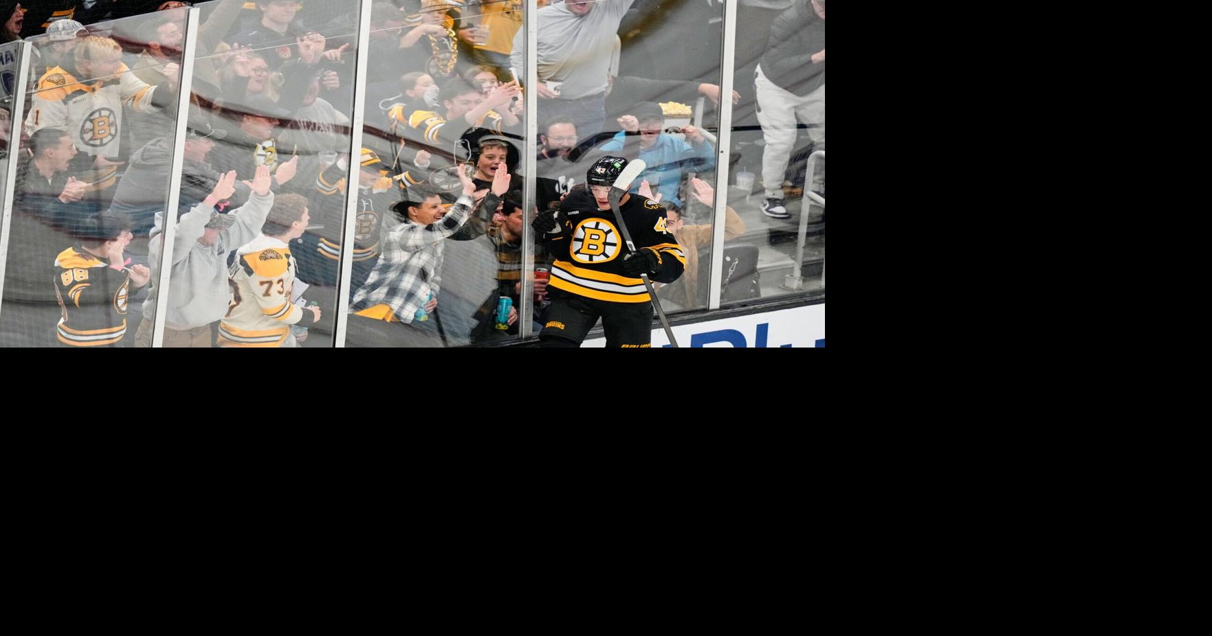 Haverhill #39 s Harris revels in scoring first goal as a Bruin on home ice
