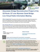 Blynman Bridge Reconstruction Project - Feb 23 meeting  details