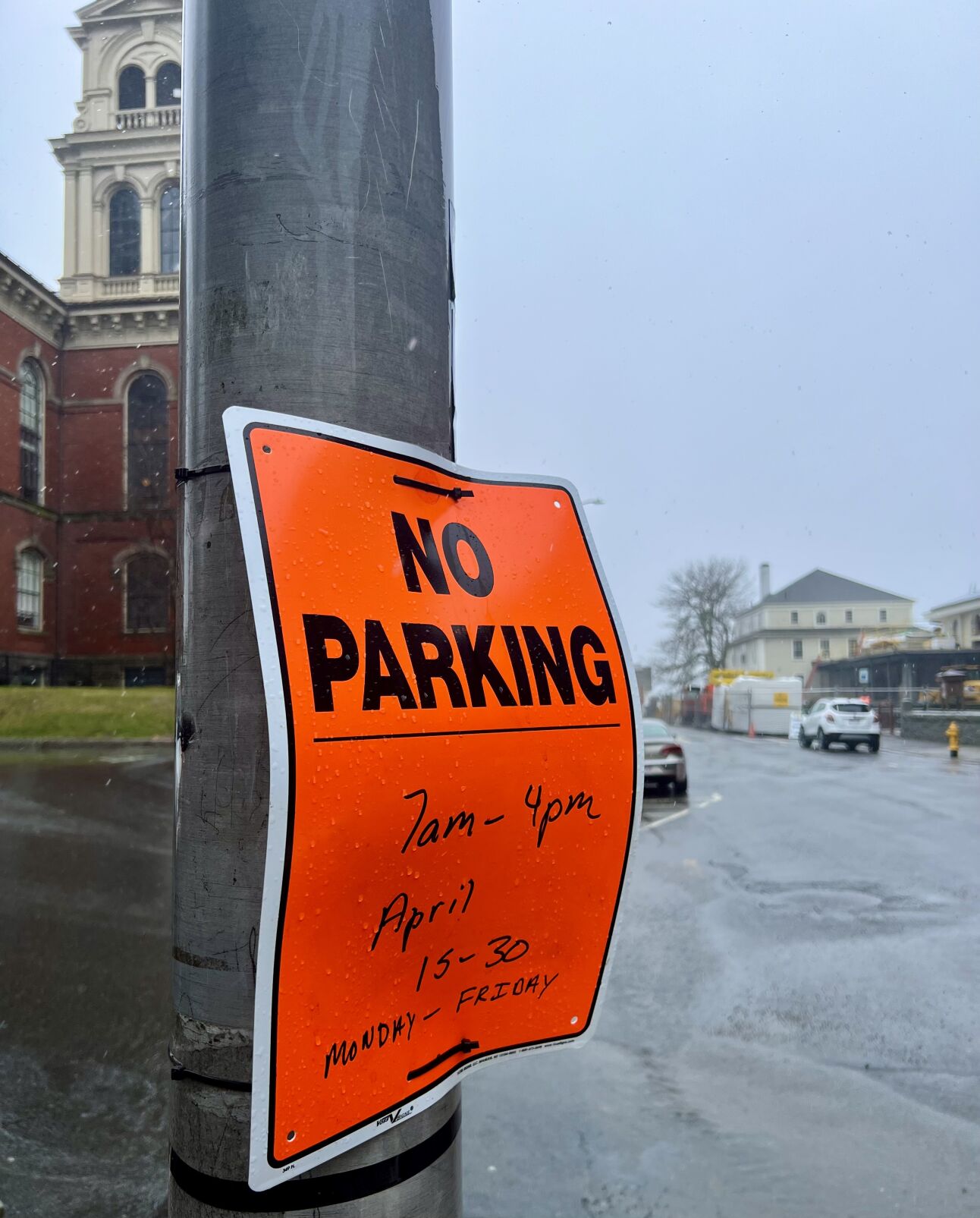 No parking on Dale Avenue as new sidewalks and curbing are installed ...