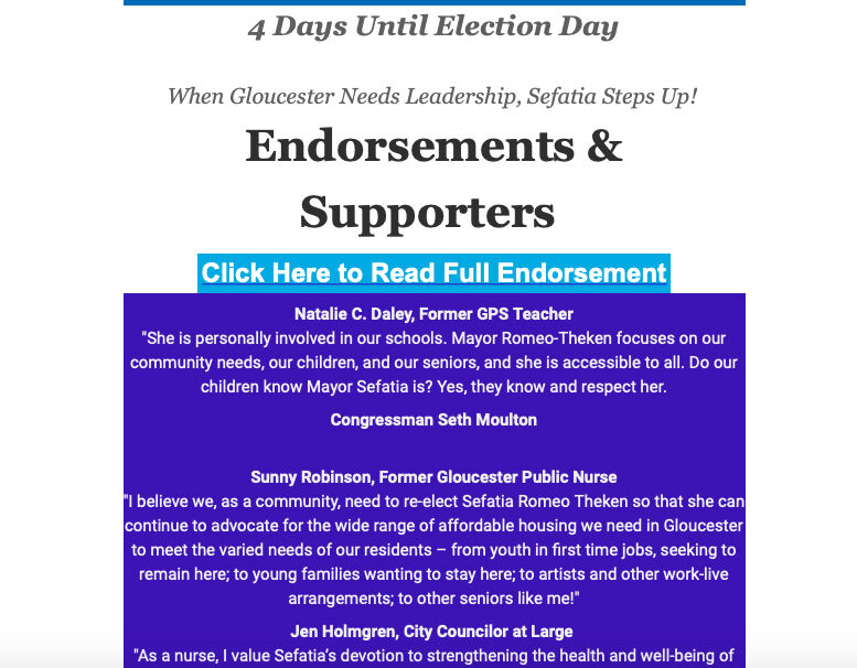 Email, mailer cause endorsement confusion