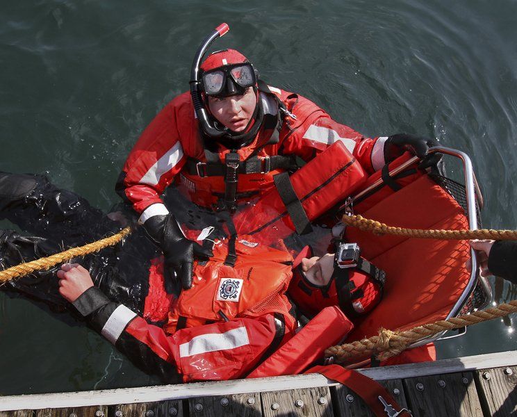 Coast Guard Station Gloucester recruits get dose of cold-water