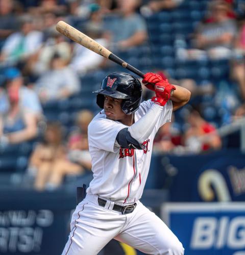 Boston Red Sox's Enmanuel Valdez plays against the Toronto Blue