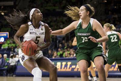 Notre Dame Women S Basketball Mabrey Leads Irish Past Binghamton