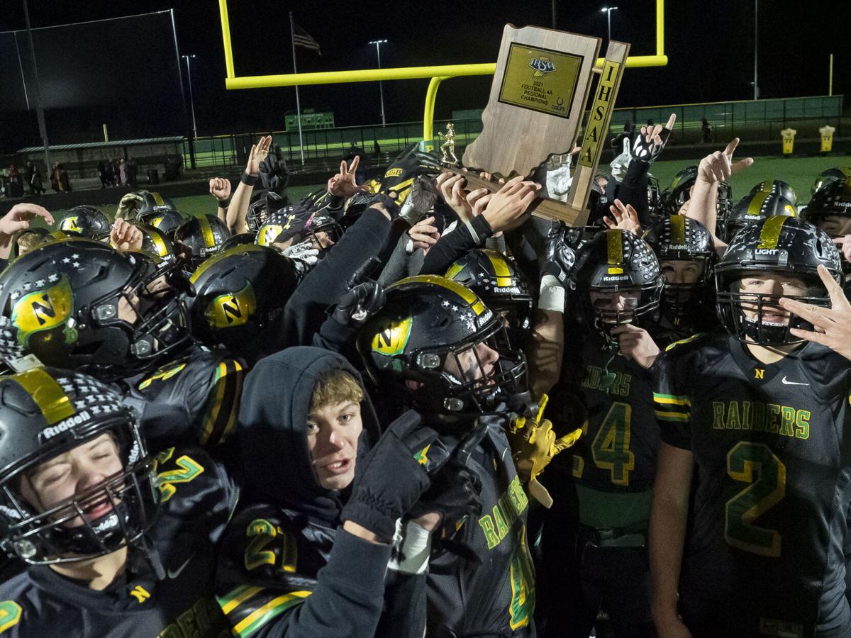 Northridge football regional trophy celebration